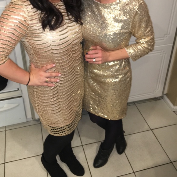Sequin Gold Dress - Picture 3 of 3